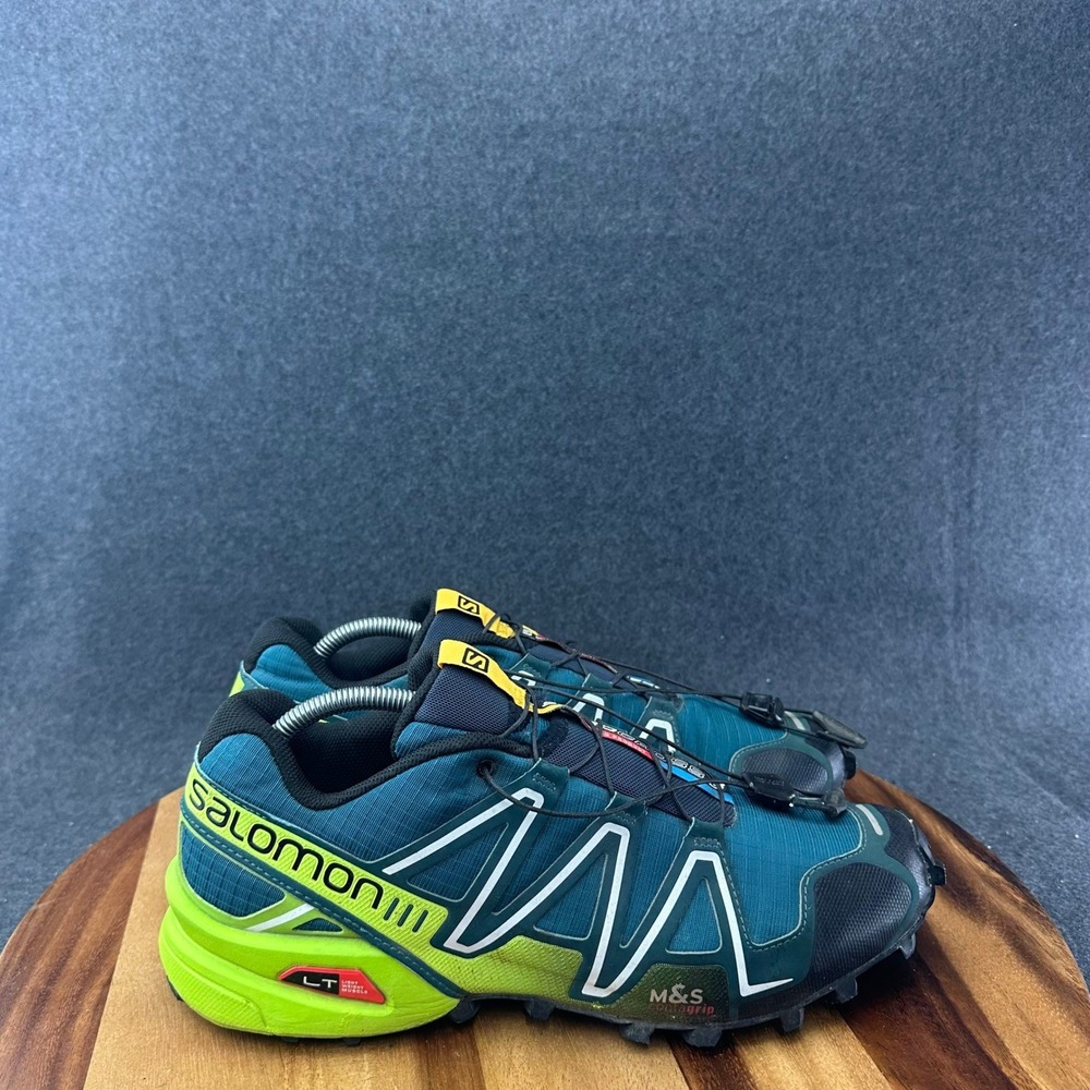 Salomon Speedcross 3 Trail Running Shoes Mens 10.5 Teal Green Blue 370762